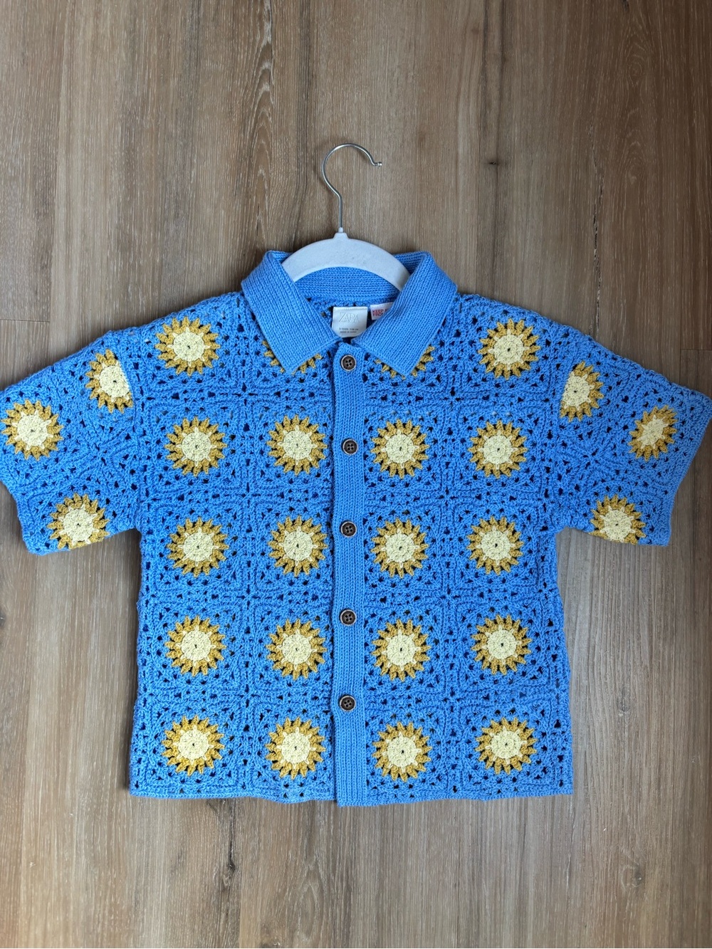 Zara Kids Crochet Sun Knit Top